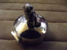 Silver Pill Box with Teddy