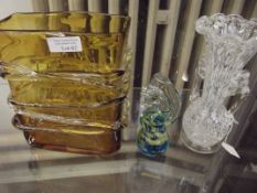3 Pieces of Art Glass