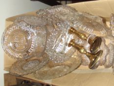 Various Commemorative glass bread plates to includ