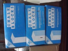 Six boxes of chalk blocks