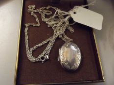 Silver Chain and Locket