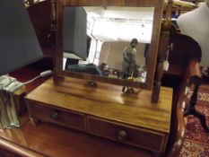 Edwardian 2 Drawer Dressing Table Mirror
