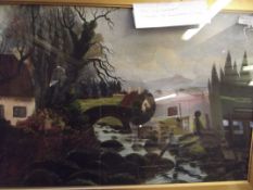 Framed Oil on Canvas signed G.Blackburn 1916