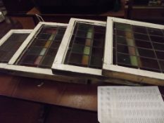 4 Framed Leaded Windows