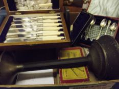 Box of Plated Ware and Others