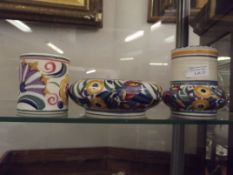 3 pieces of Poole pottery
