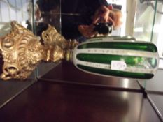 Continental Glass Vase on Metal Stand