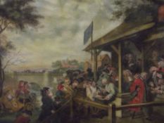 Old framed print, signed