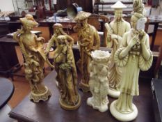 Collection of 7 Oriental figurines