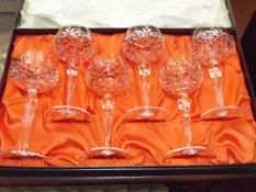 Set of 6 Webb crystal glasses