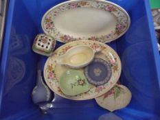 3 pieces of Clarice Cliff, Wedgwood, Carlton ware