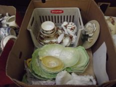 Box to include Royal Albert and Carlton ware