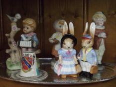 Collection of collectable ceramics with silver pla