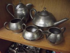 Pewter tea set