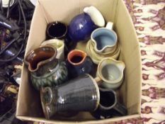 Studio pottery jugs