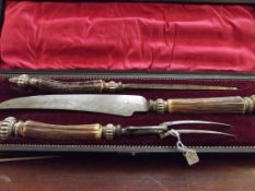 Victorian cased carving set