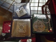 Celtic key ring and two others