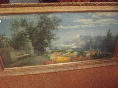 Large gilt framed print