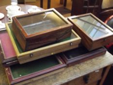 8 jewellery and watch display cases