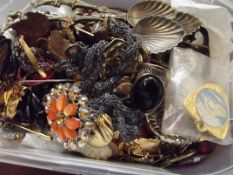 Box of costume jewellery