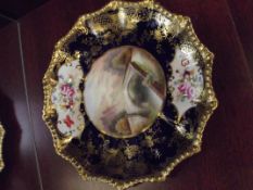 Aynsley hand painted plaque, signed