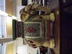 Ceramic elephant plant stand