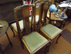 4 Edwardian dining chairs