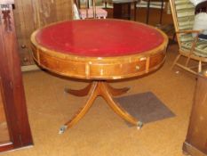 Large regency style drum table