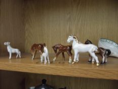 Collection of ceramics horses