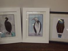 Three original pen, ink and watercolour paintings by Emily Hawke
