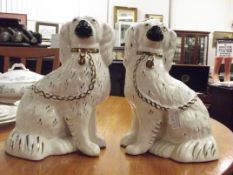 Pair of Victorian style Spaniels