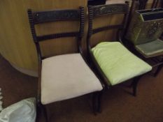 Pair of 19th century mahogany dining chairs