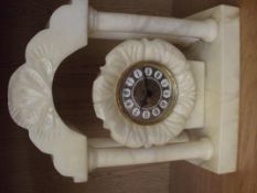 Hardstone mantel clock