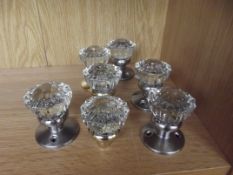 6 glass doorknobs