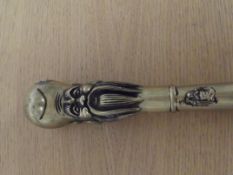Brass Oriental, Buddha, walking stick