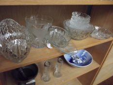 Shelf of glassware