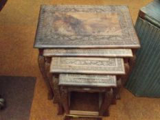 Sheesham wood nest of four table