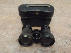 Vintage opera glasses with leather case