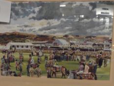 Watercolour of a racehorce