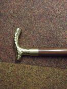 Brass handled walking stick