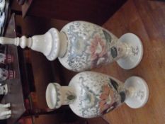 Pair of Victorian glass vases