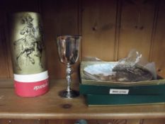 Spanish goblet and a wall plate