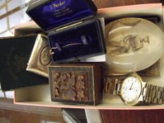 Box to include a Seiko wristwatch, vesta case and