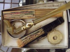 Shoe horn, silver bangle and others