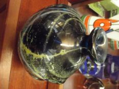 Signed Mdina heavy glass vase