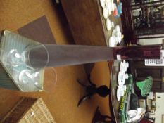 Large glass vase and two others