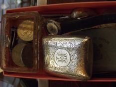 Box to include vintage watch, cigarette case and c