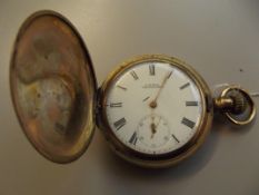 Full hunter Waltham pocket watch