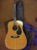 Good quality Hohner acoustic guitar with soft case