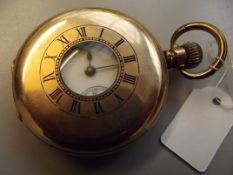 Waltham half hunter pocket watch